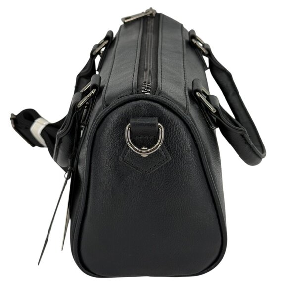 Ed Hardy Women's Black Vegan Leather Satchel 9x7X4 Detachable Shoulder Strap NWT - Picture 4 of 11